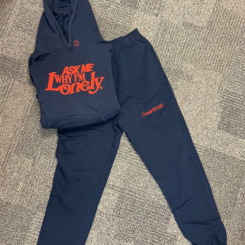 LONELY GHOST hoodie and jogger set